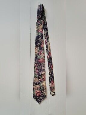 Vintage Steve Scheiner Floral Cotton Tie